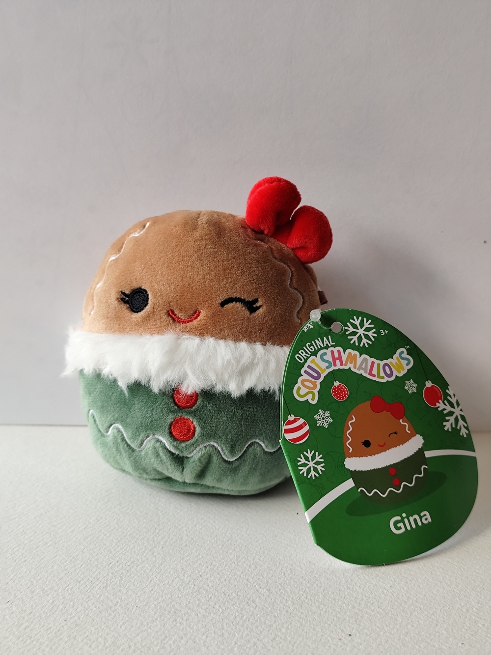 3/$25💙Squishmallows Ornament Gina the Gingerbread 4"